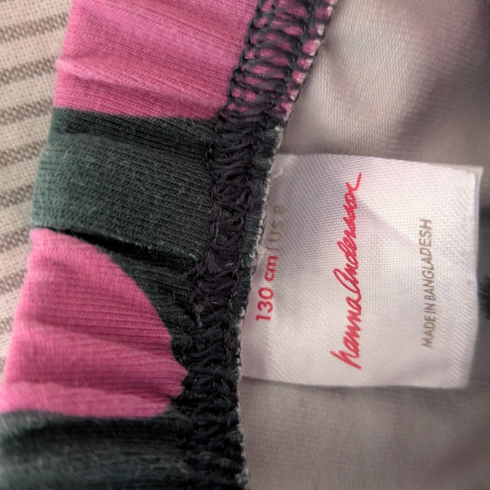 Hanna Andersson Pink & Dark Green Knit Top - Girls